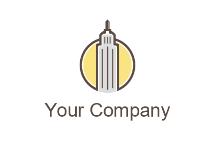 circle and empire state building logo