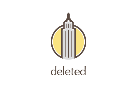 circle and empire state building logo