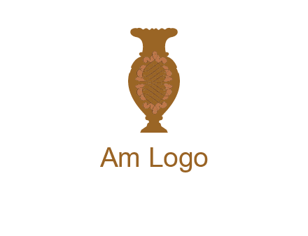 decoration vase with artistic texture graphic