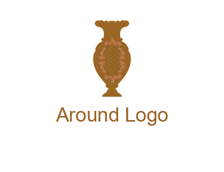 decoration vase with artistic texture graphic