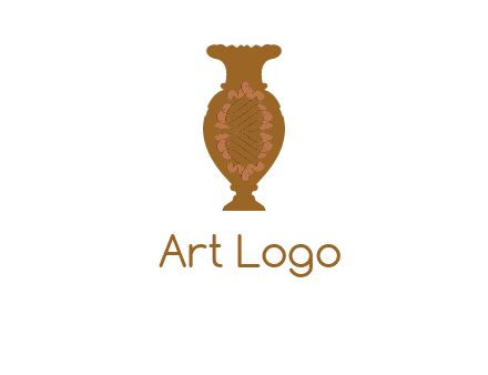 decoration vase with artistic texture graphic