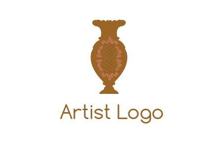 decoration vase with artistic texture graphic