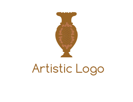 decoration vase with artistic texture graphic