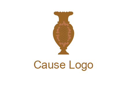 decoration vase with artistic texture graphic