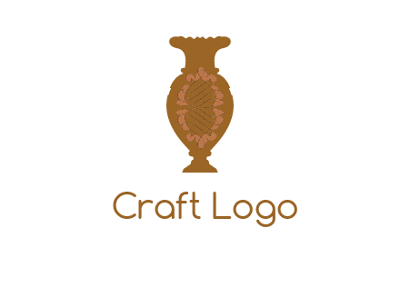 decoration vase with artistic texture graphic