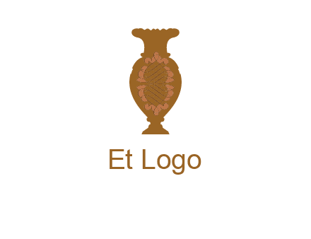 decoration vase with artistic texture graphic
