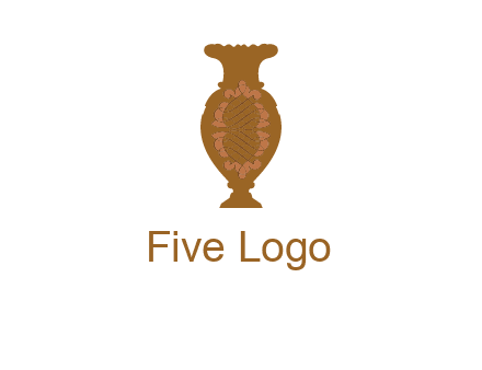 decoration vase with artistic texture graphic