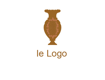 decoration vase with artistic texture graphic