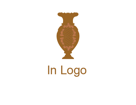 decoration vase with artistic texture graphic