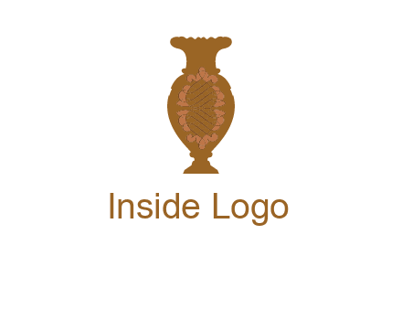 decoration vase with artistic texture graphic