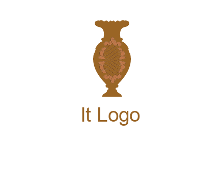 decoration vase with artistic texture graphic
