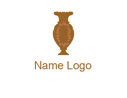 decoration vase with artistic texture graphic