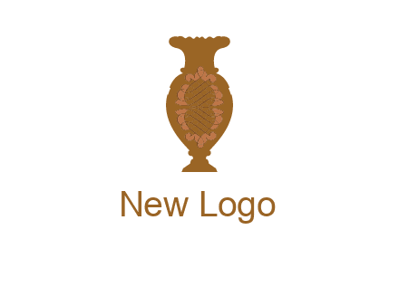 decoration vase with artistic texture graphic