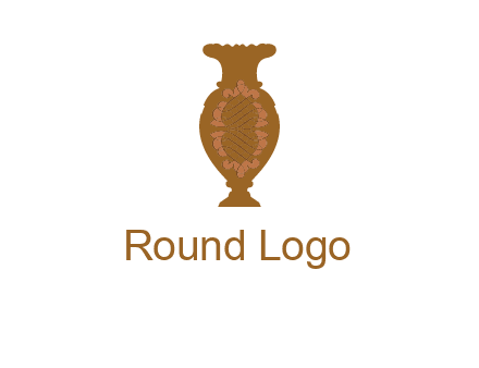 decoration vase with artistic texture graphic