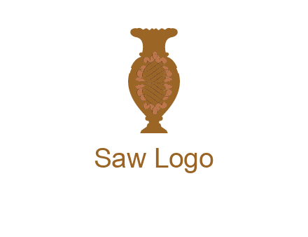 decoration vase with artistic texture graphic