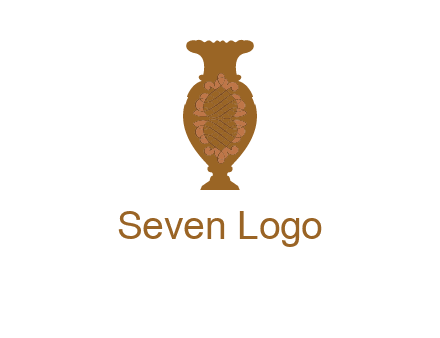 decoration vase with artistic texture graphic