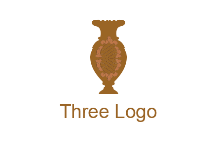 decoration vase with artistic texture graphic