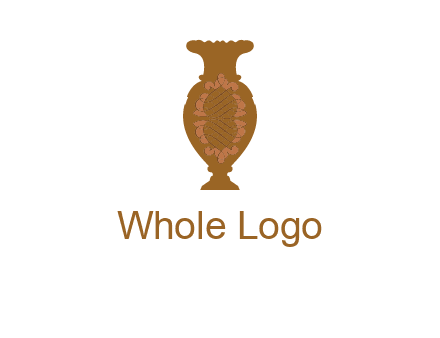 decoration vase with artistic texture graphic