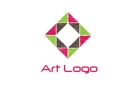 Craft Texture inside square logo