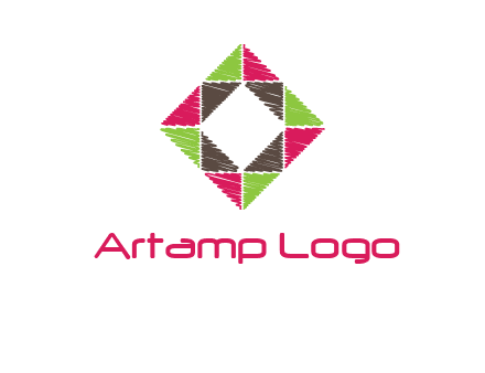 Craft Texture inside square logo