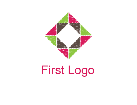Craft Texture inside square logo