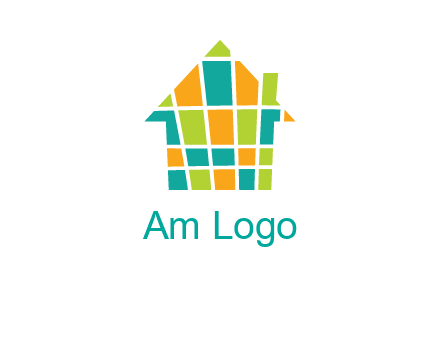 mosaic house icon
