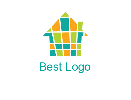 mosaic house icon