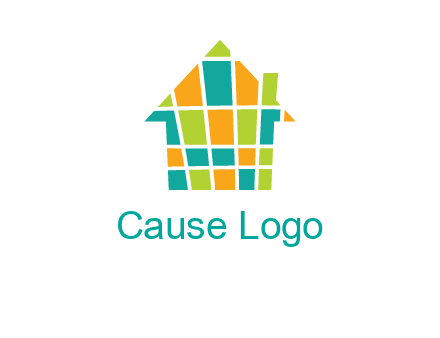 mosaic house icon