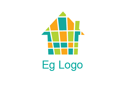 mosaic house icon