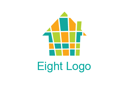 mosaic house icon