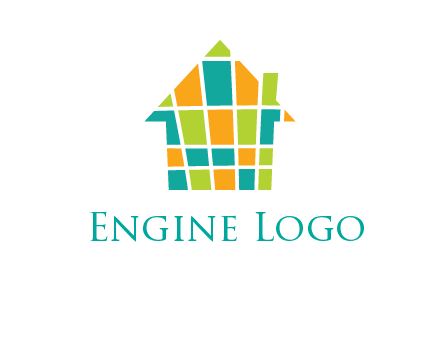 mosaic house icon
