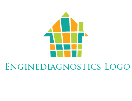 mosaic house icon
