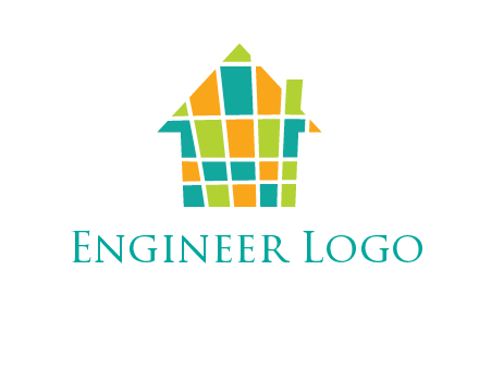 mosaic house icon