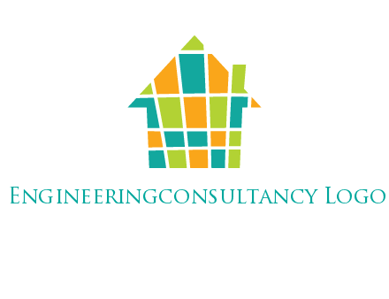 mosaic house icon
