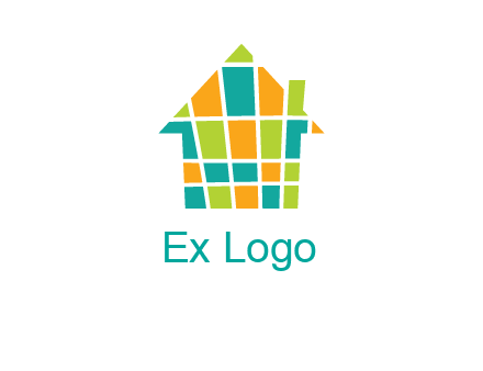 mosaic house icon