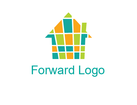 mosaic house icon