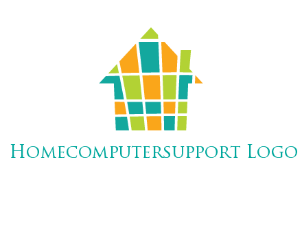 mosaic house icon