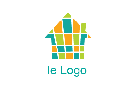 mosaic house icon