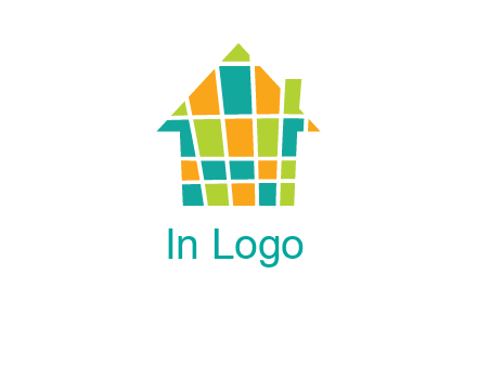 mosaic house icon