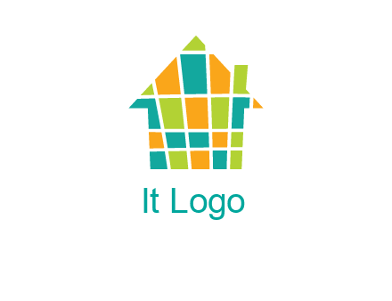 mosaic house icon