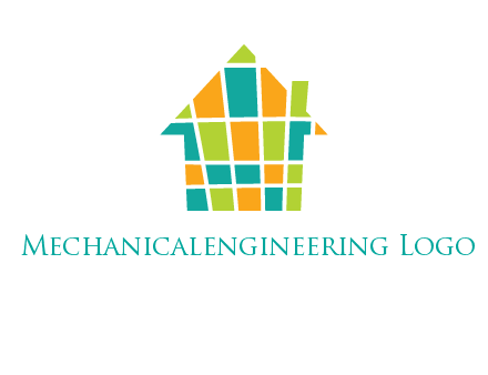 mosaic house icon
