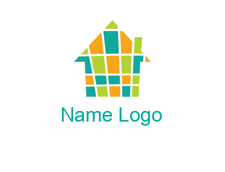 mosaic house icon