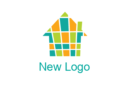 mosaic house icon