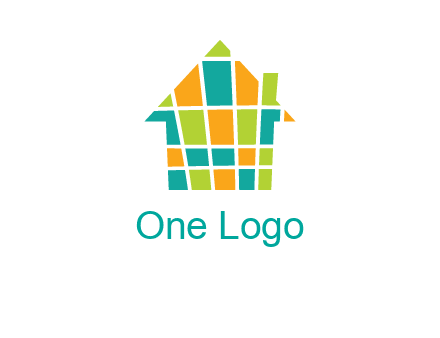 mosaic house icon