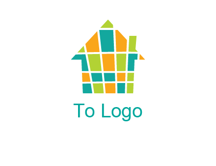 mosaic house icon