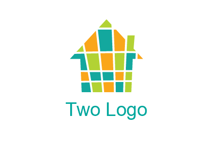 mosaic house icon