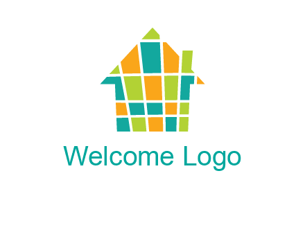 mosaic house icon