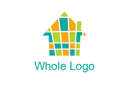 mosaic house icon
