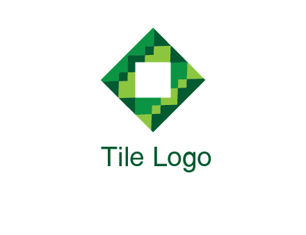 square in pixel pattern tile logo