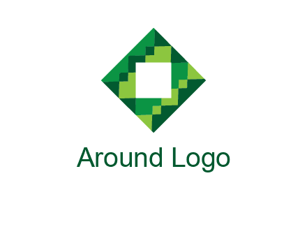 square in pixel pattern tile logo